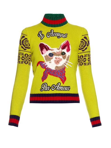 gucci cat sweater